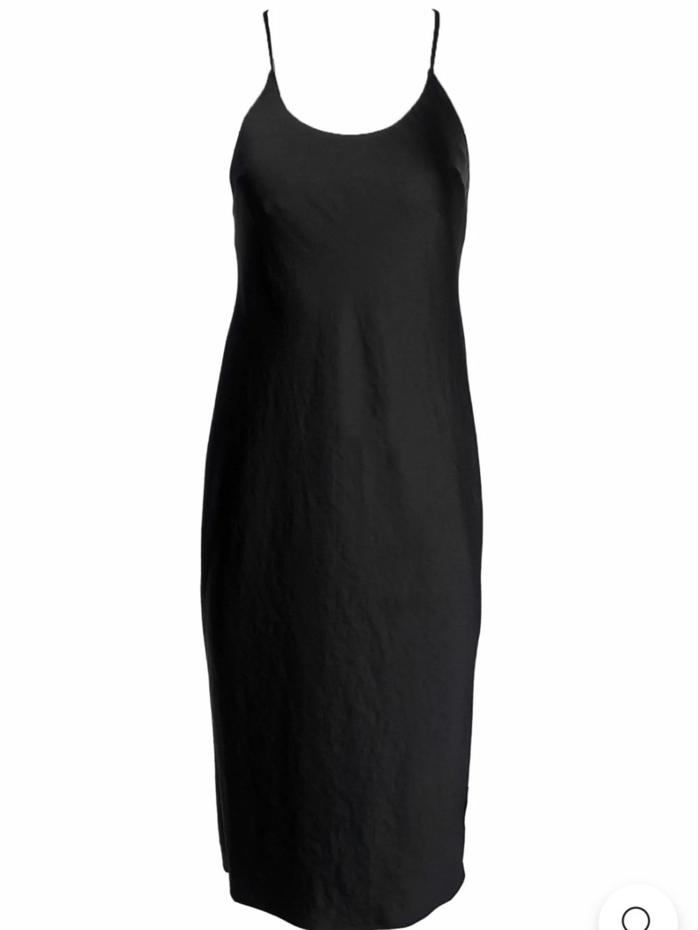 T by Alexander Wang black midi slip dress